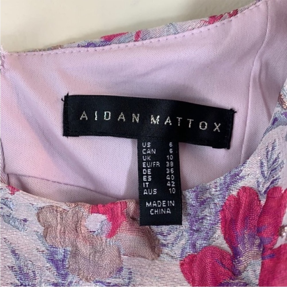 Aidan Mattox Jacquard Open Back Flare Dress. 6.  NWT. - Picture 5 of 16